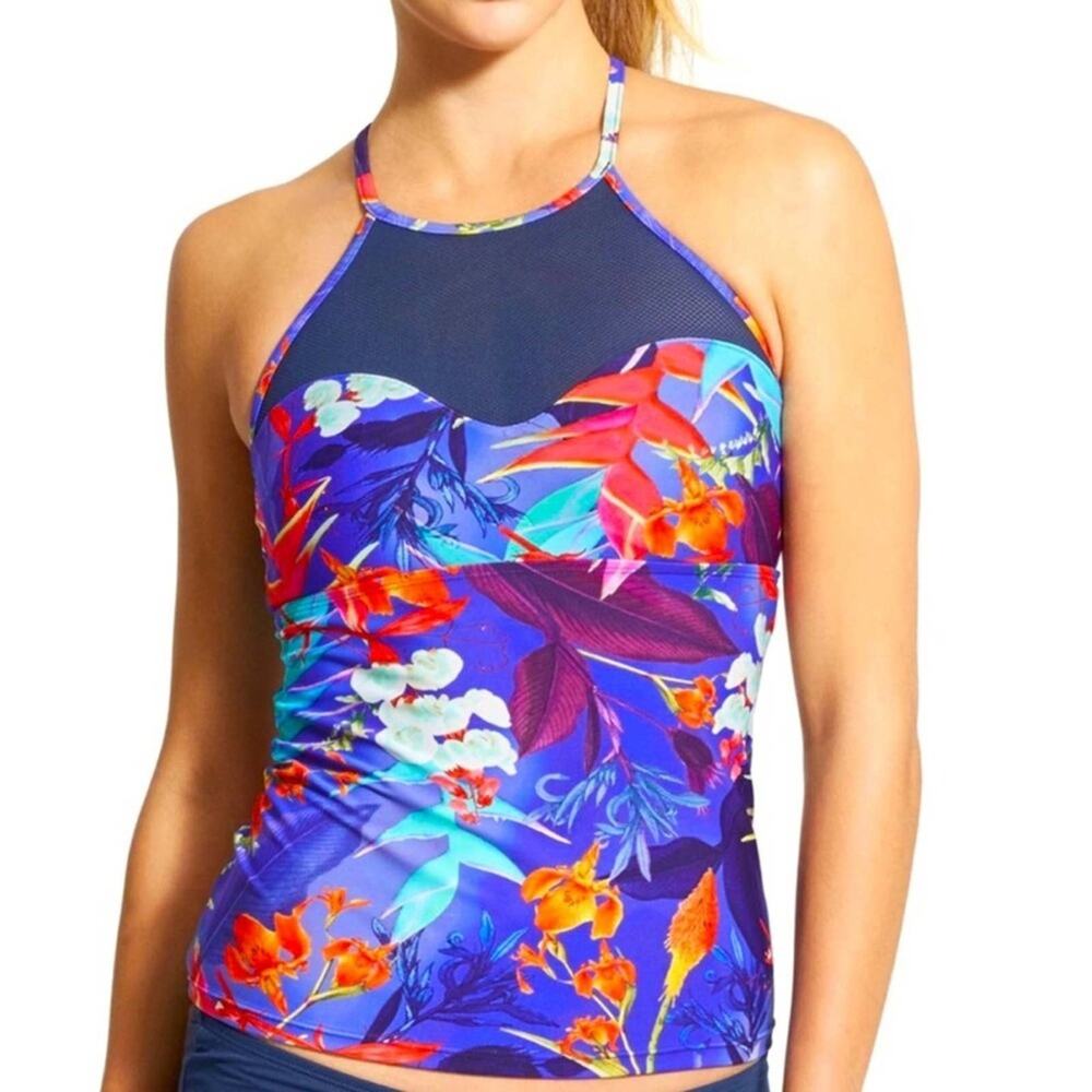 ATHLETA Lucia Mesh High-neck Tankini Top